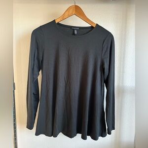 EILEEN FISHER Black Long Sleeve Shirt.